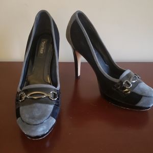 White House Black Market gray and black pumps